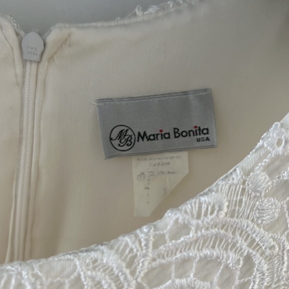 Maria Bonita Usa Large White Dress with Lace Detail - Picture 3 of 4